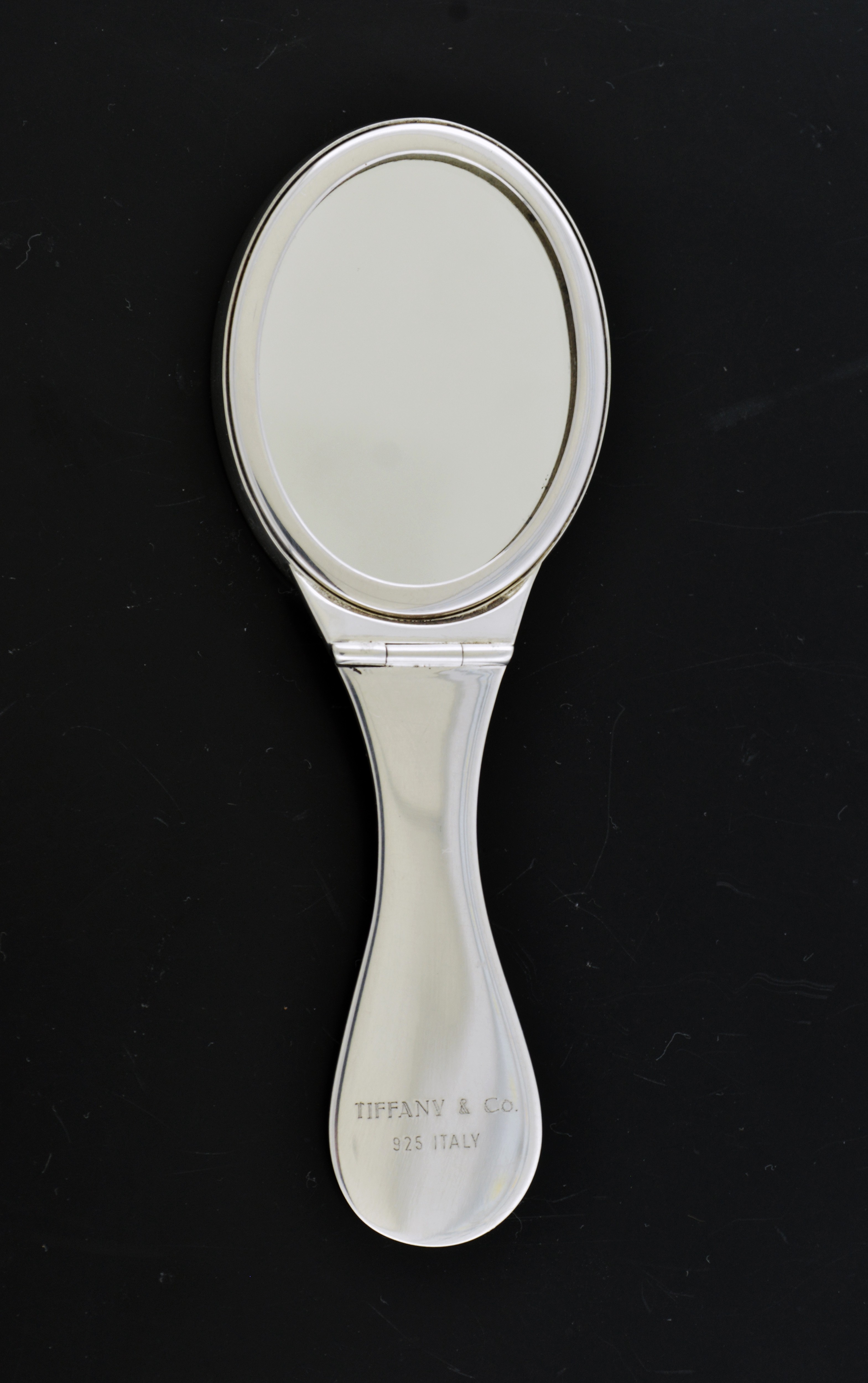 Vintage Tiffany & Co Italy Sterling Silver Folding Compact Purse Mirror