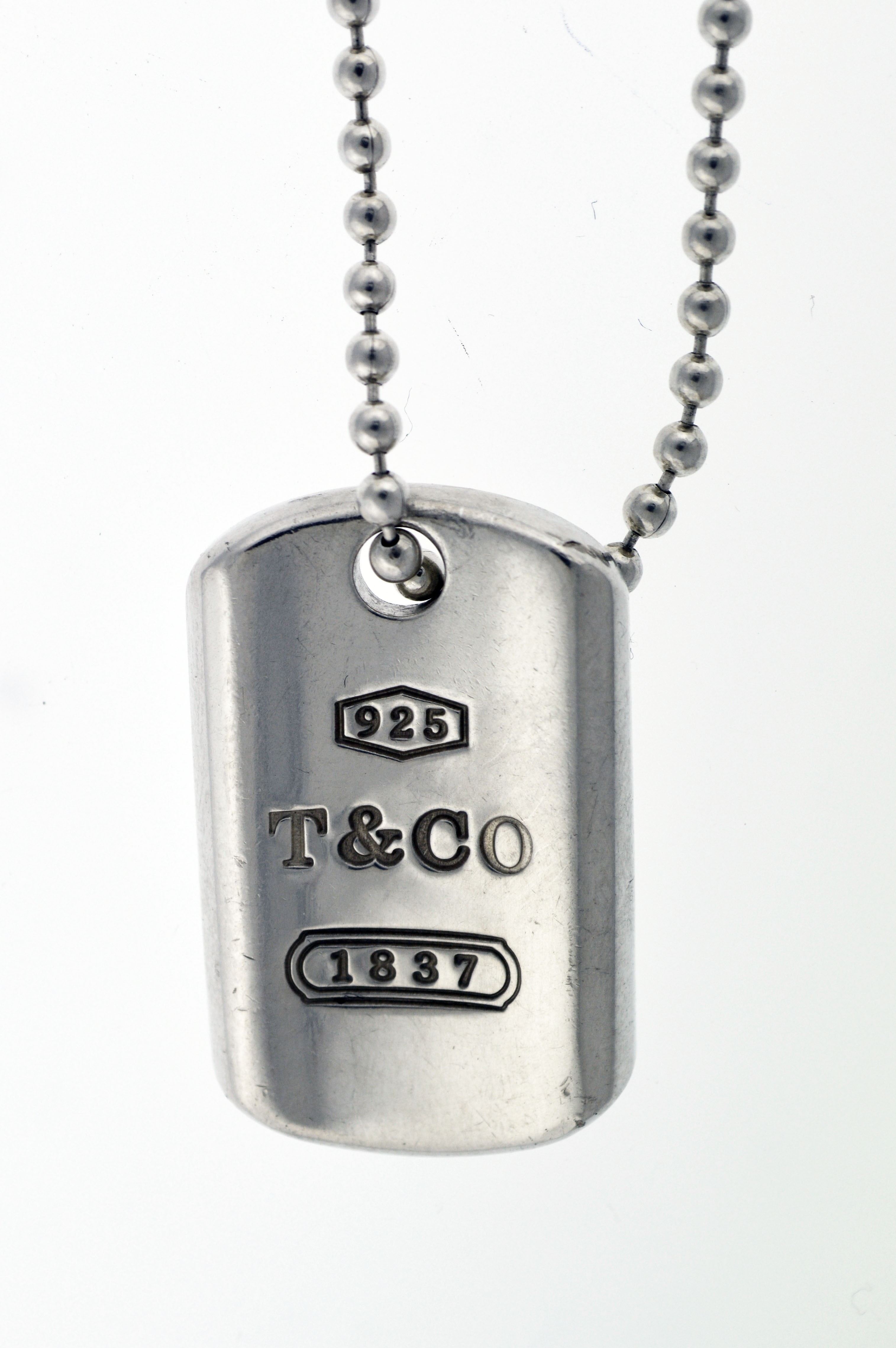 Tiffany dog tag pendant clearance