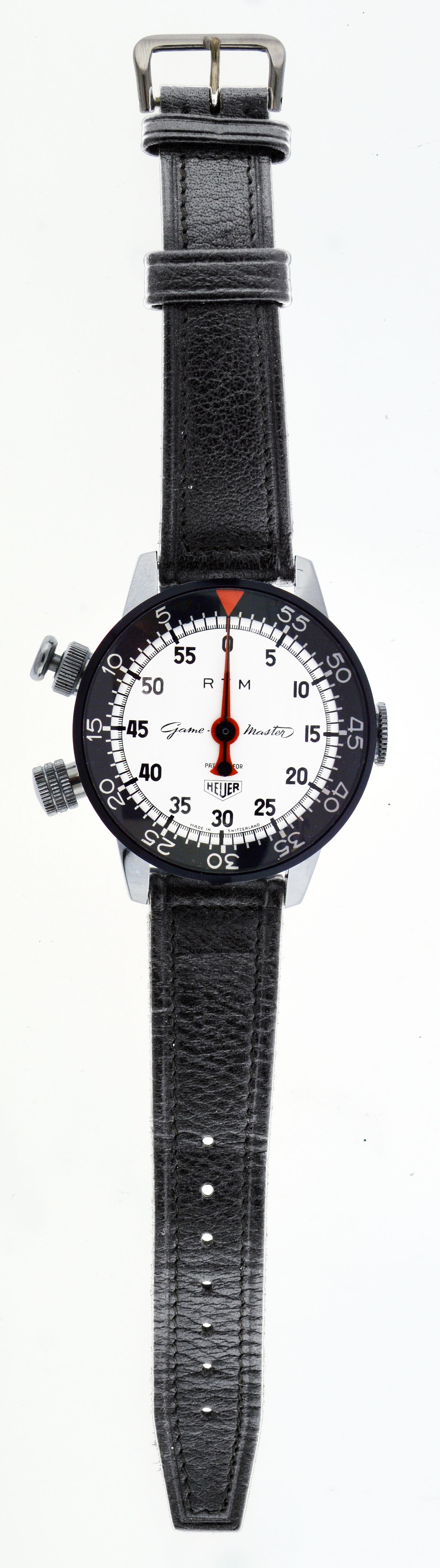 Vintage 1959 Tag Heuer Game Master 50mm Stainless Steel Stop Watch 502.