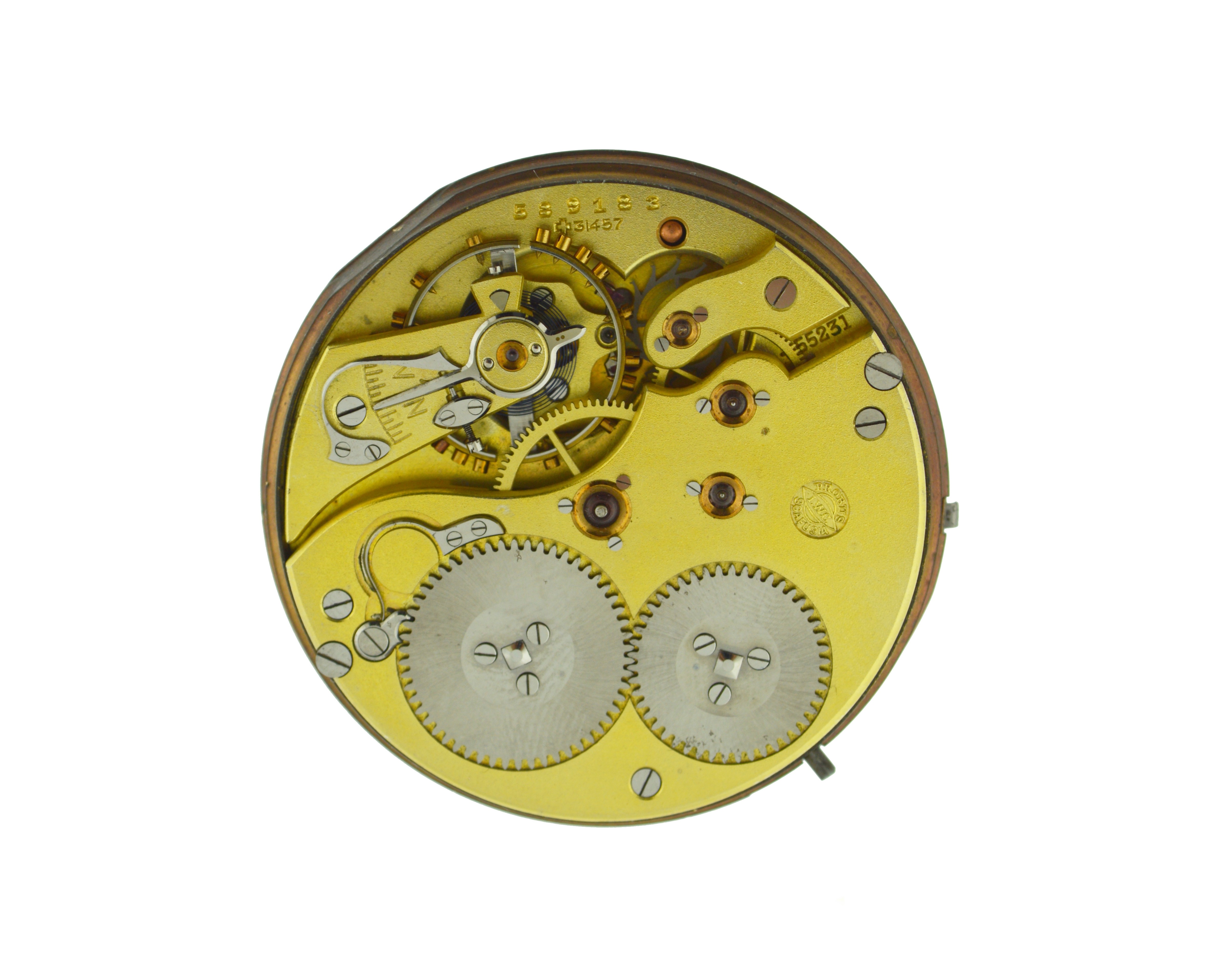 International Watch Co IWC Cal 31457 Pocket Watch Movement FOR PARTS OR