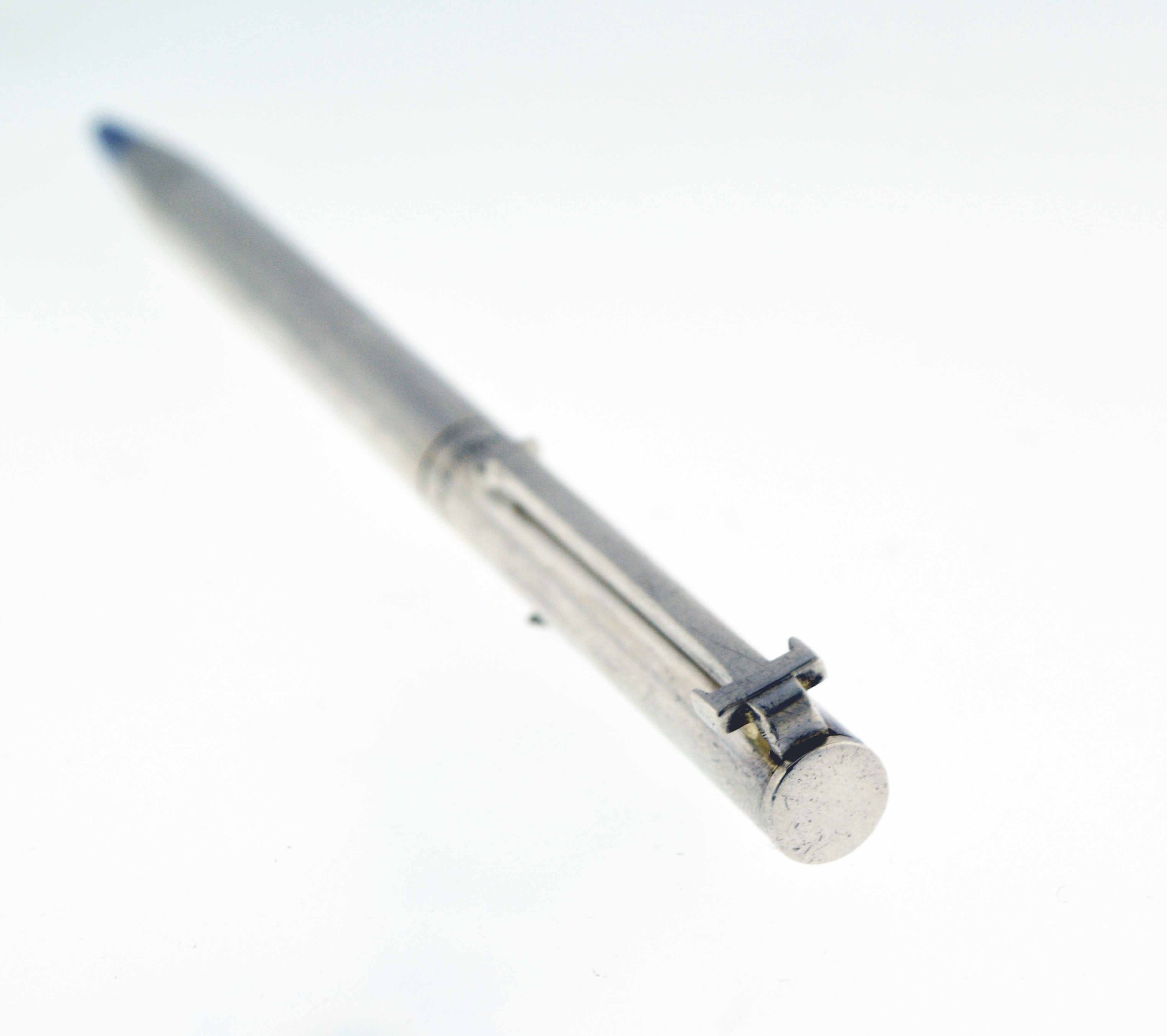 Vintage Tiffany & Co Sterling Silver TClip Retractable Ballpoint Pen W