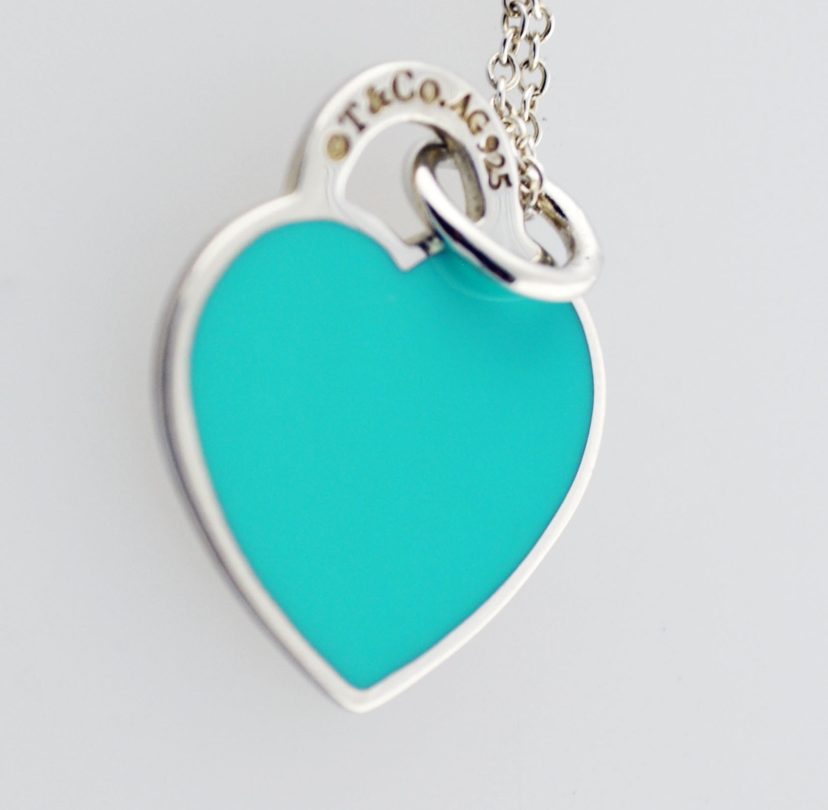 Tiffany co blue heart necklace clearance