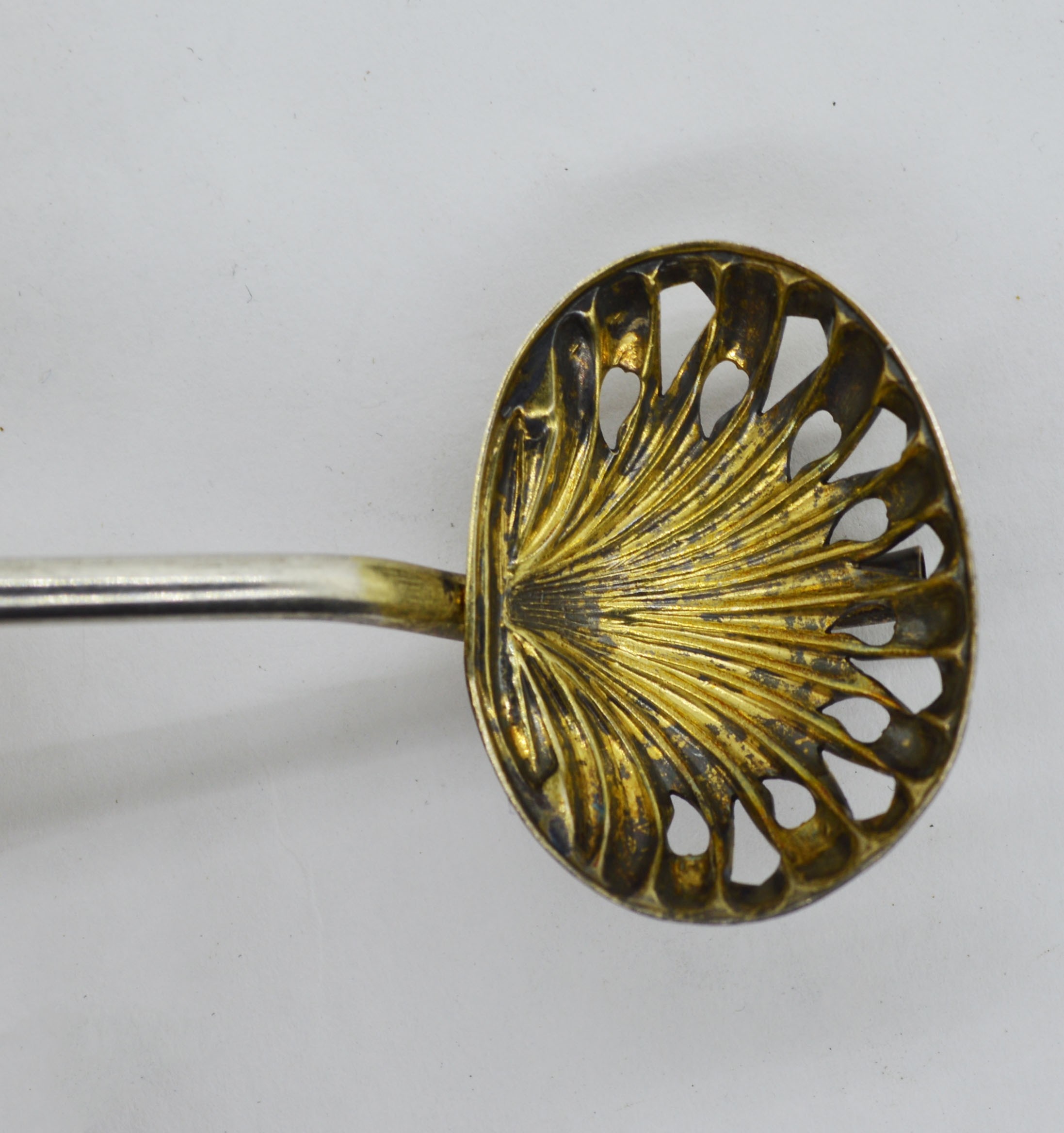 Set Of 7 Antique E.I.R. Sterling Silver Vermeil Mint Julep Spoons