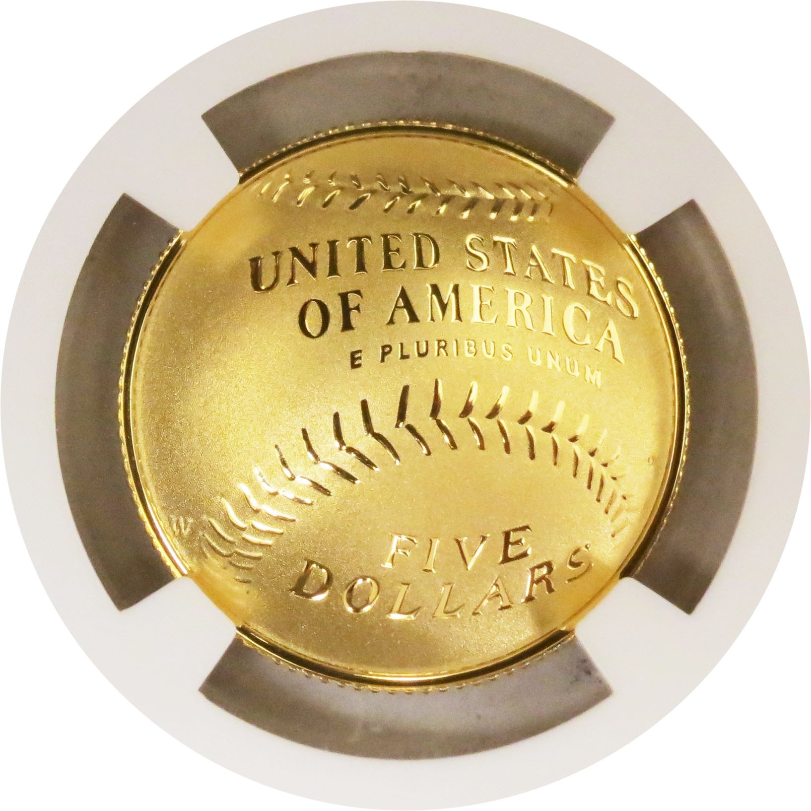 2014 W $5 Proof Gold Baseball Hall Of Fame Commemorative NGC PF70 Ultra
