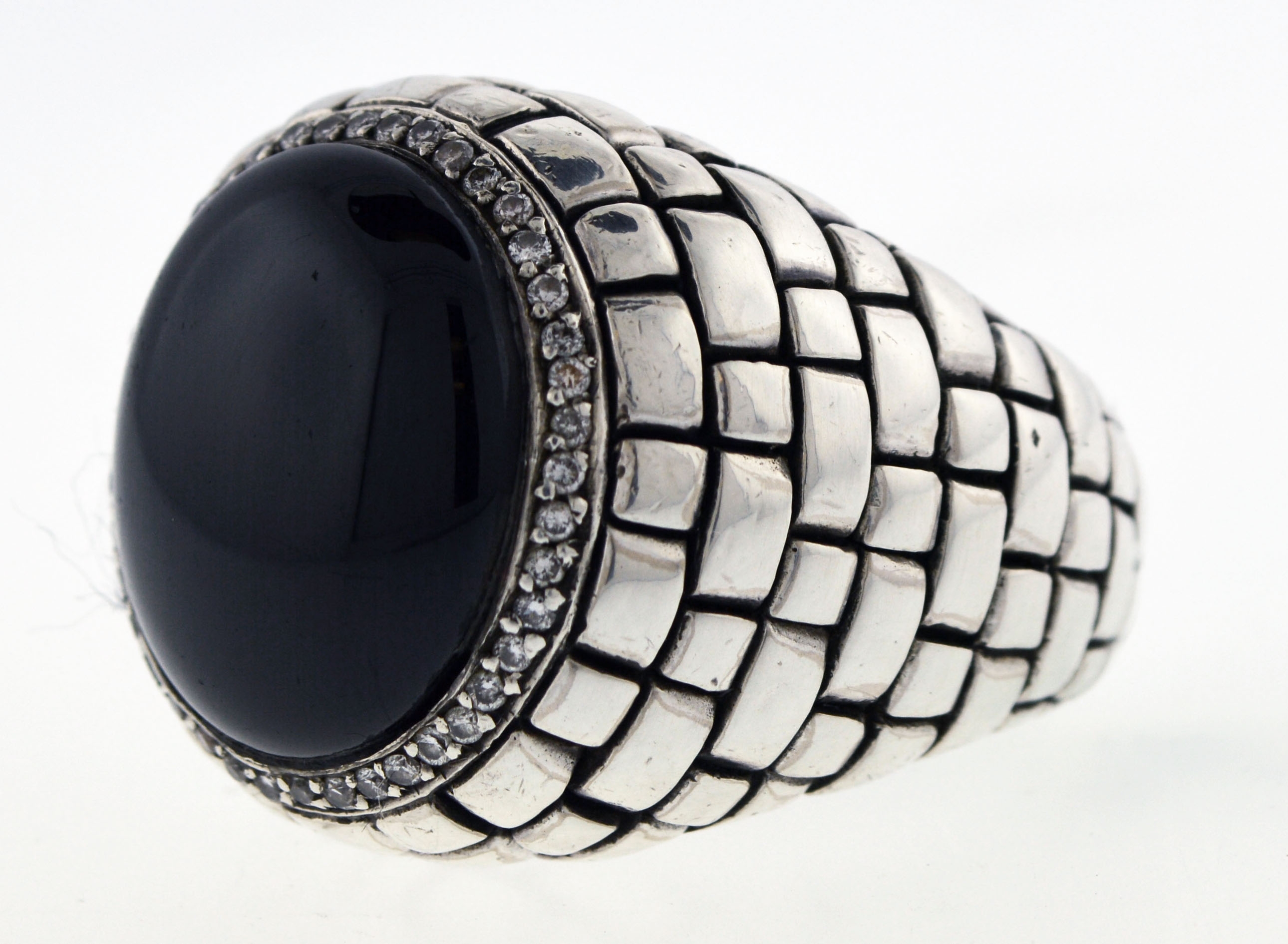 Scott Kay Sterling Silver .41 tcw Diamond Black Onyx ...