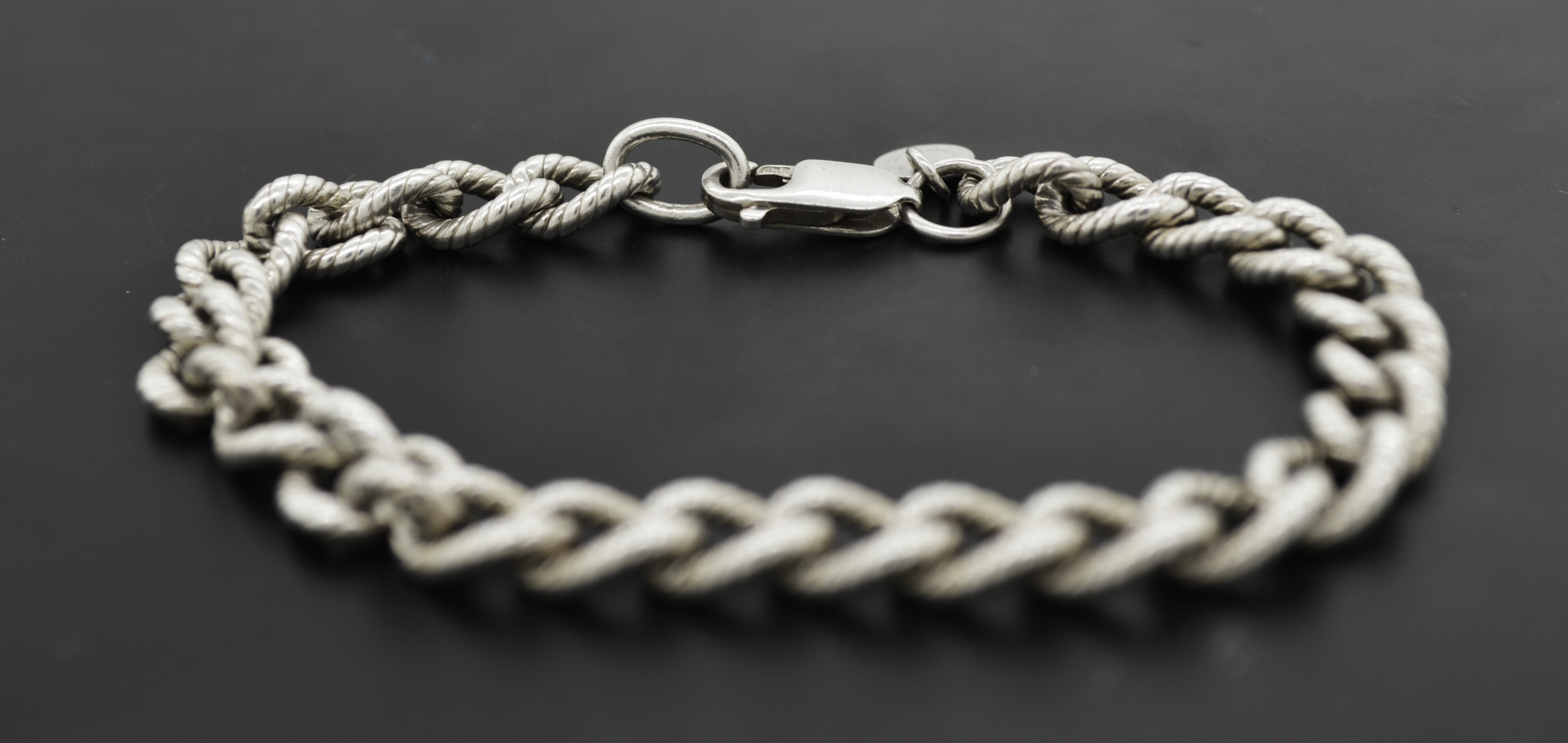 Vintage Tiffany & Co Sterling Silver Twisted Cable Oval Chain Link