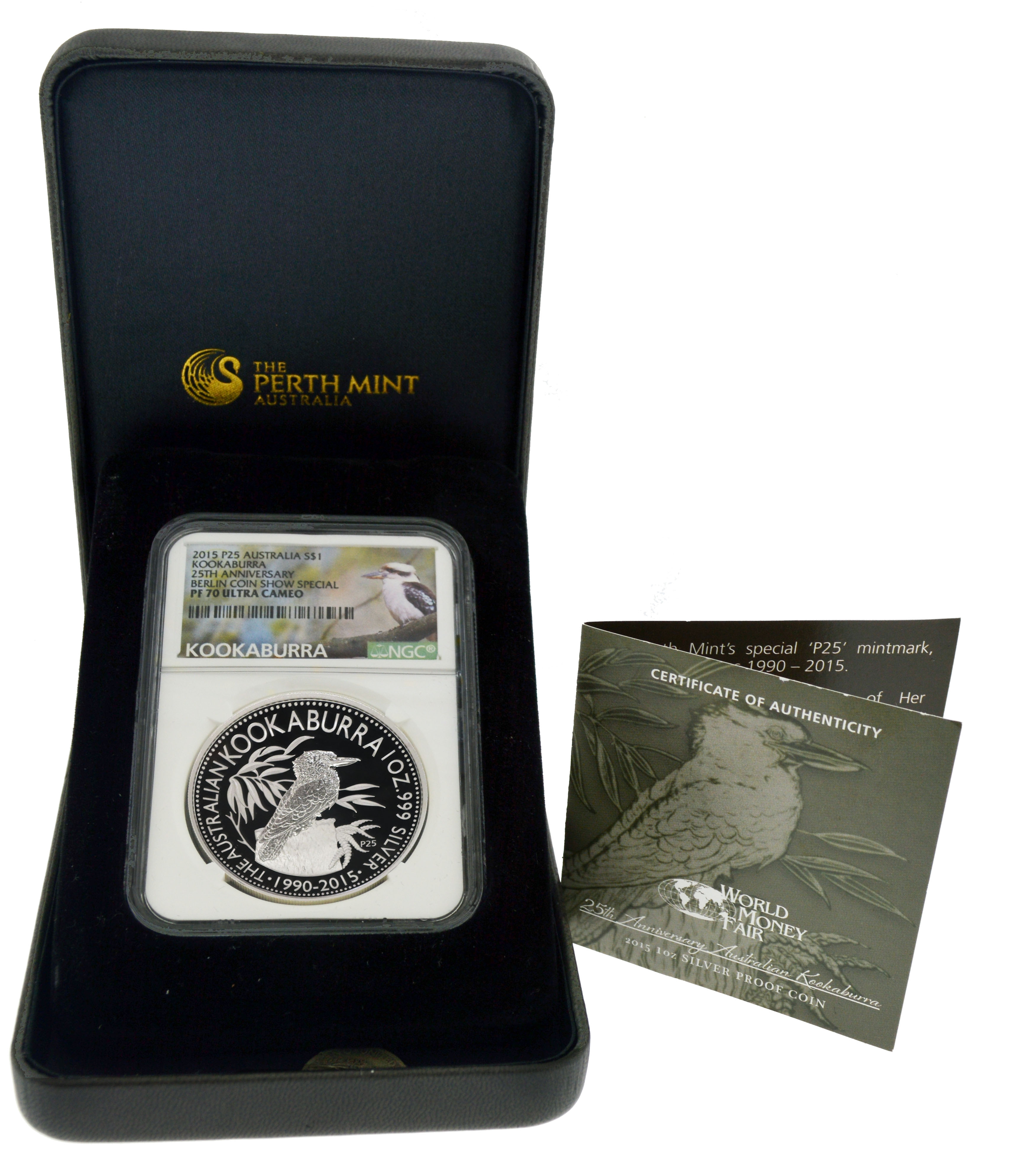 2015 Australia Silver High Relief Kookaburra NGC PF70 UC One Of First 500 Struck
