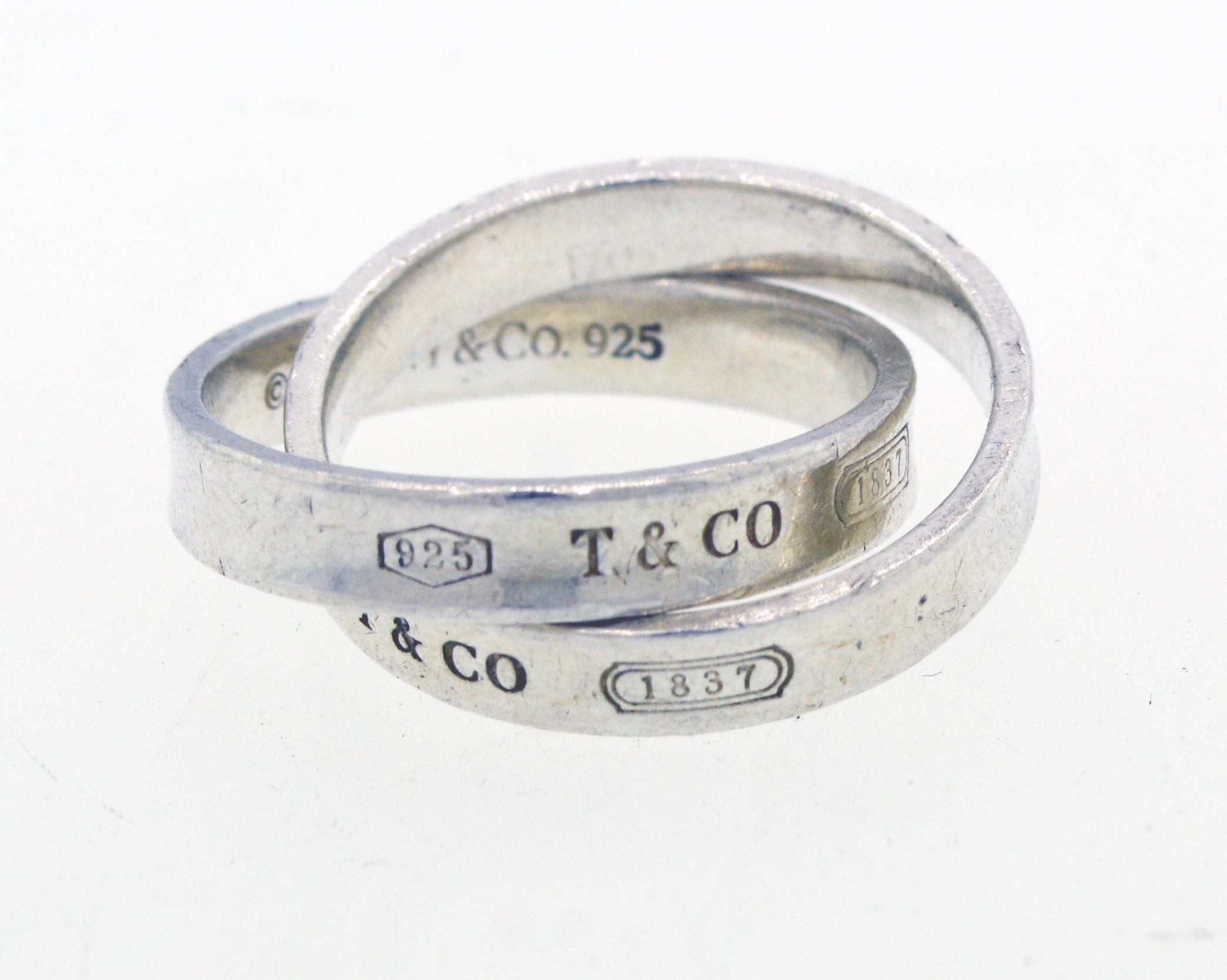 Tiffany & Co 1837 3.6mm 925 Sterling Silver Interlocking Circles Ring