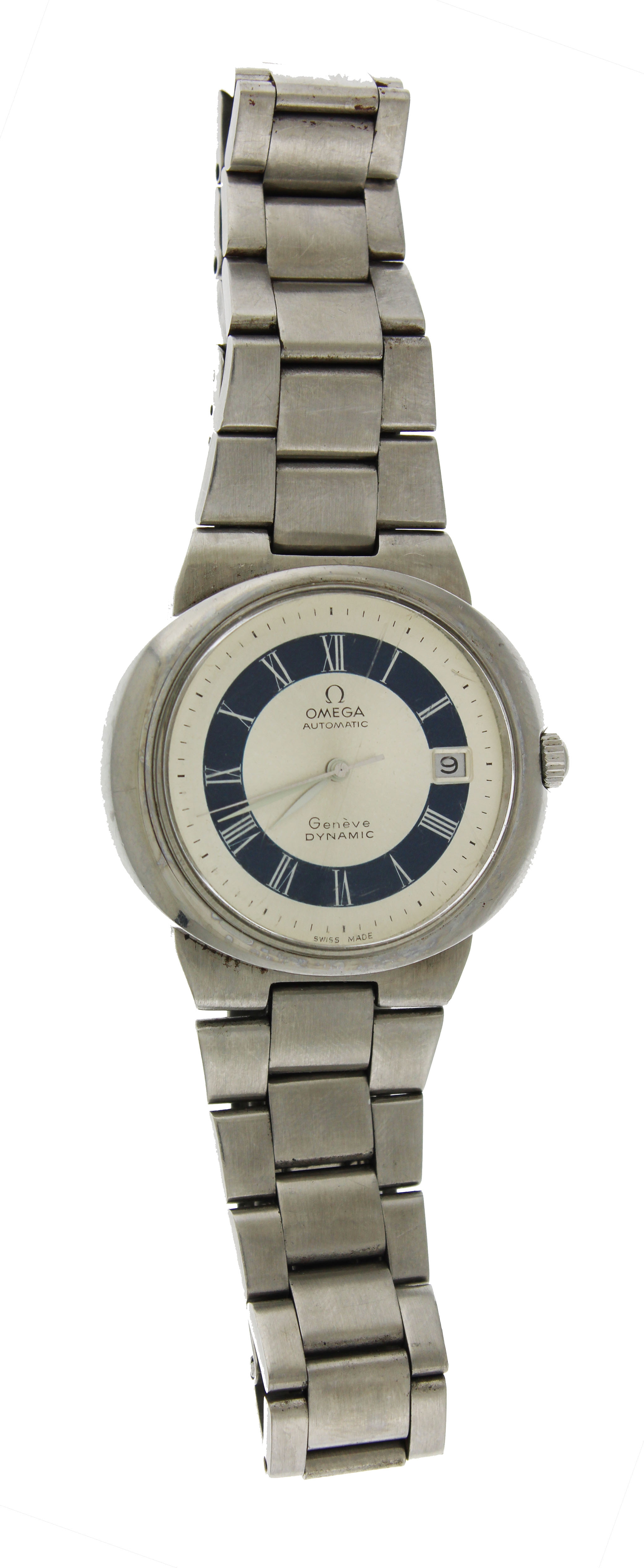 OMEGA Geneve ジュネーブ DYNAMIC TOOL 107 自動巻 Omega Geneve Dynamic Tool 107 41mm Steel Blue Roman Numeral Dial