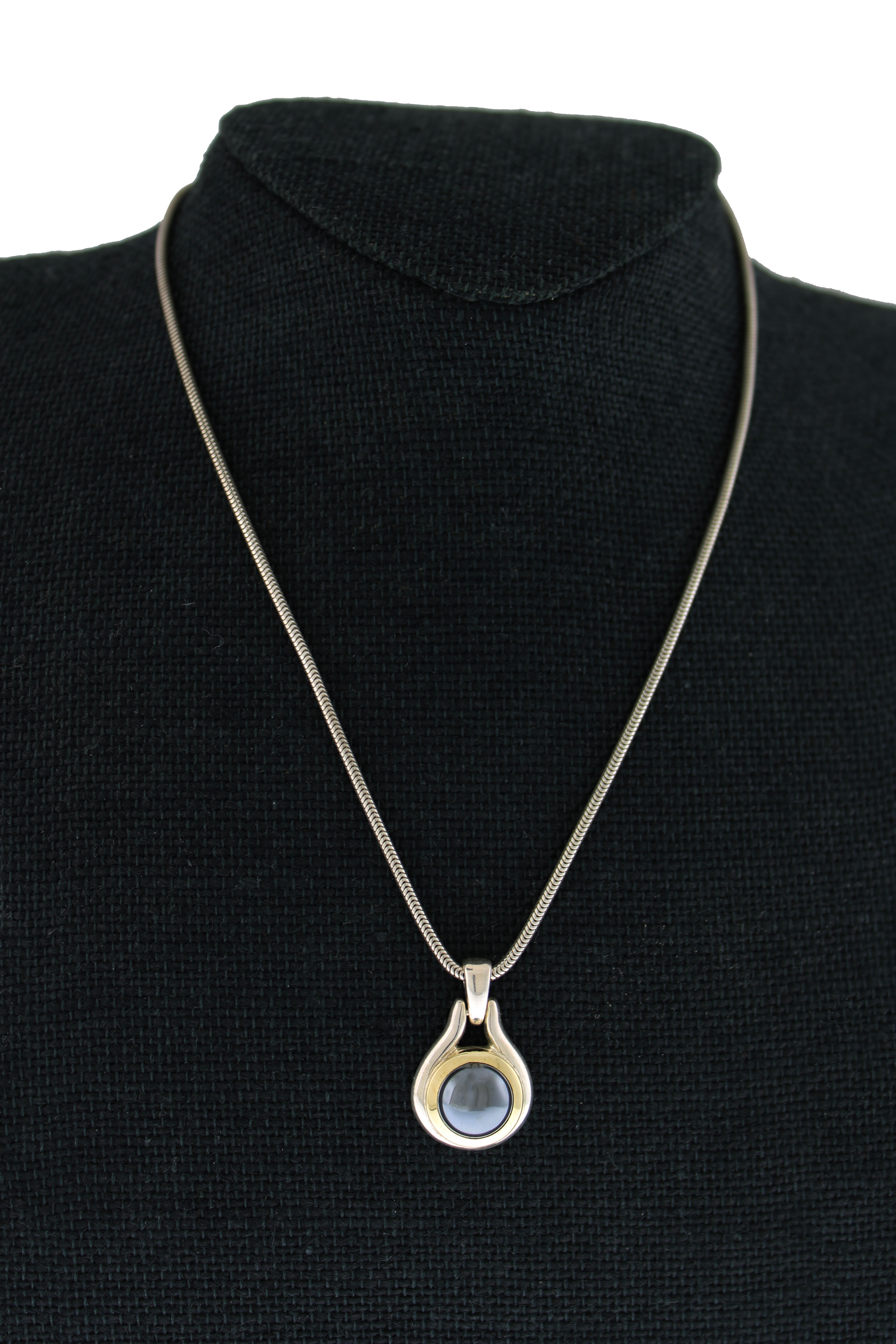 Vintage 1999 Tiffany & Co 18k Gold Sterling Silver Hematite