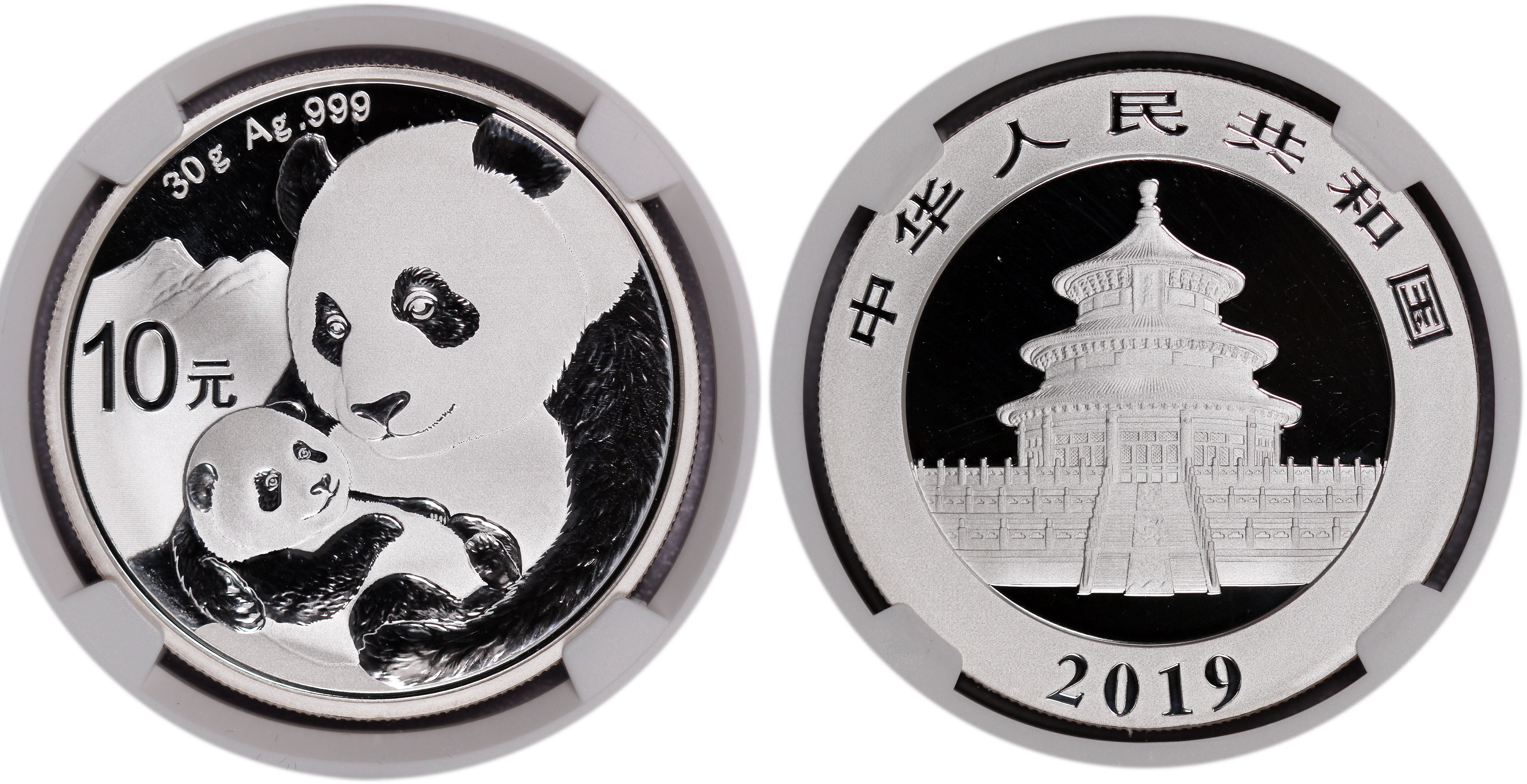 2019 (G) (S) (Y) 10 Yuan 30g .999 Chinese Silver Panda 3 Coin Mint