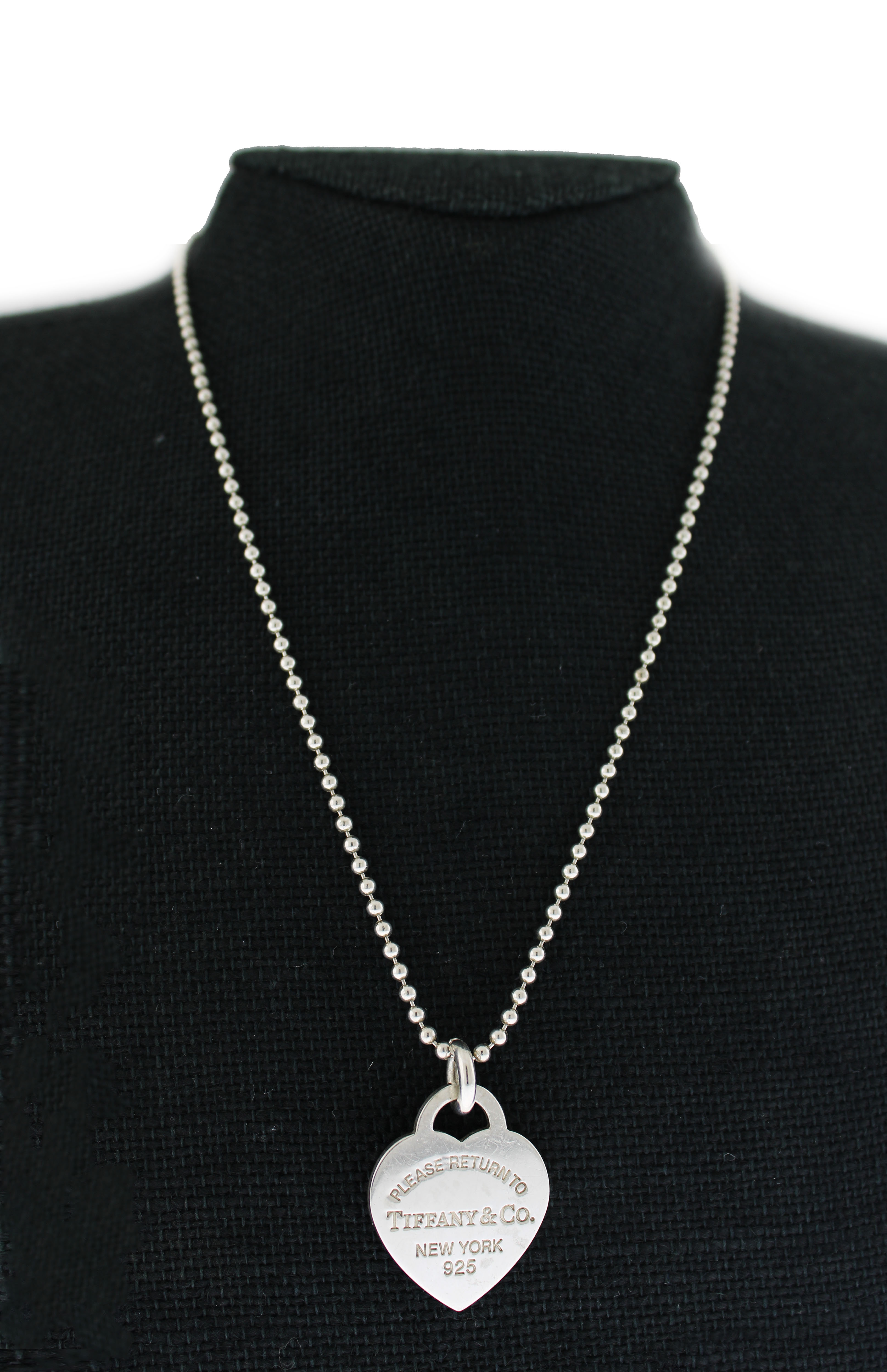 Return To Tiffany & Co 925 Sterling Silver Heart Tag Pendant