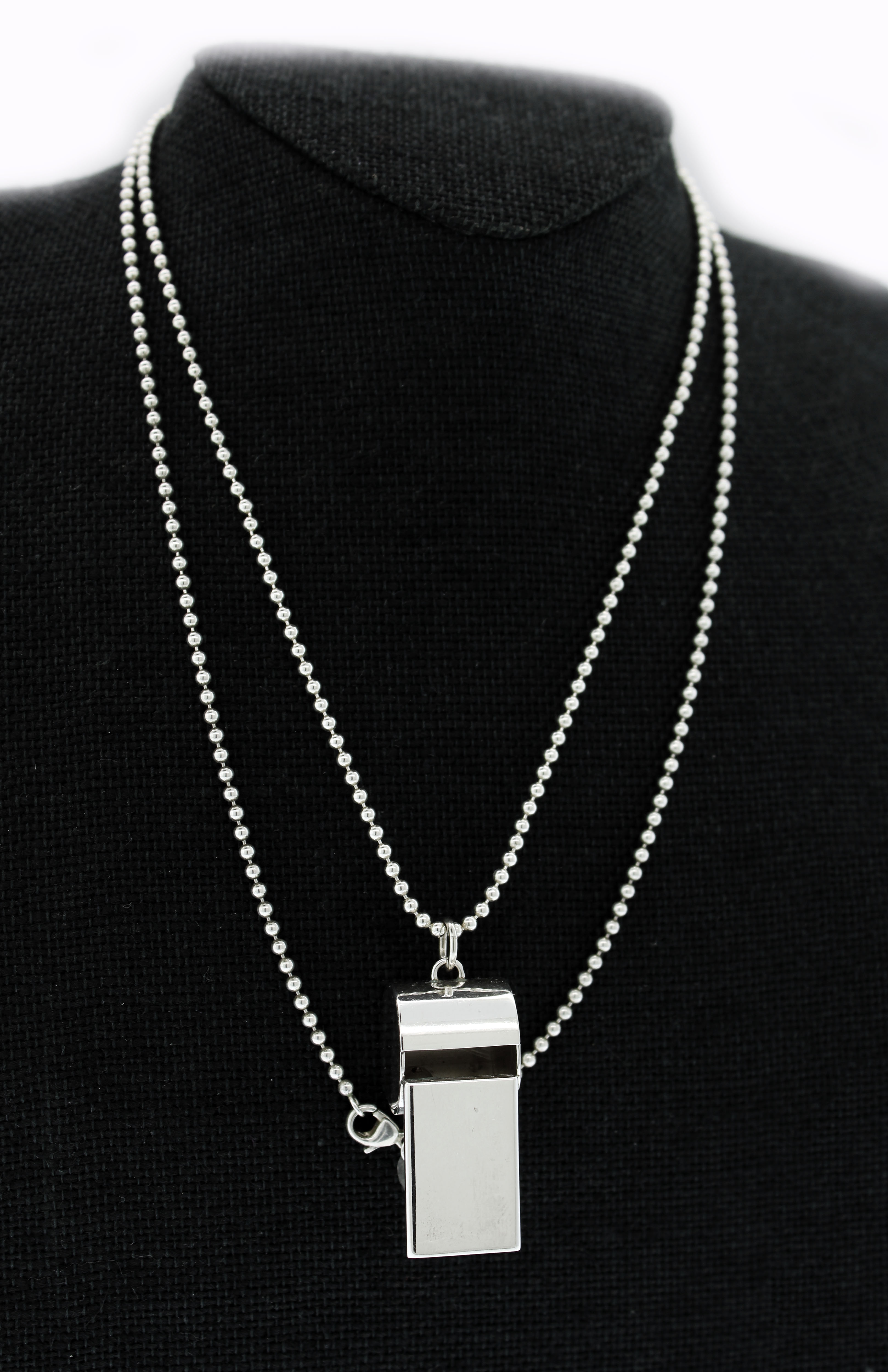 Vintage Tiffany & Co Sterling Silver Whistle Pendant Beaded