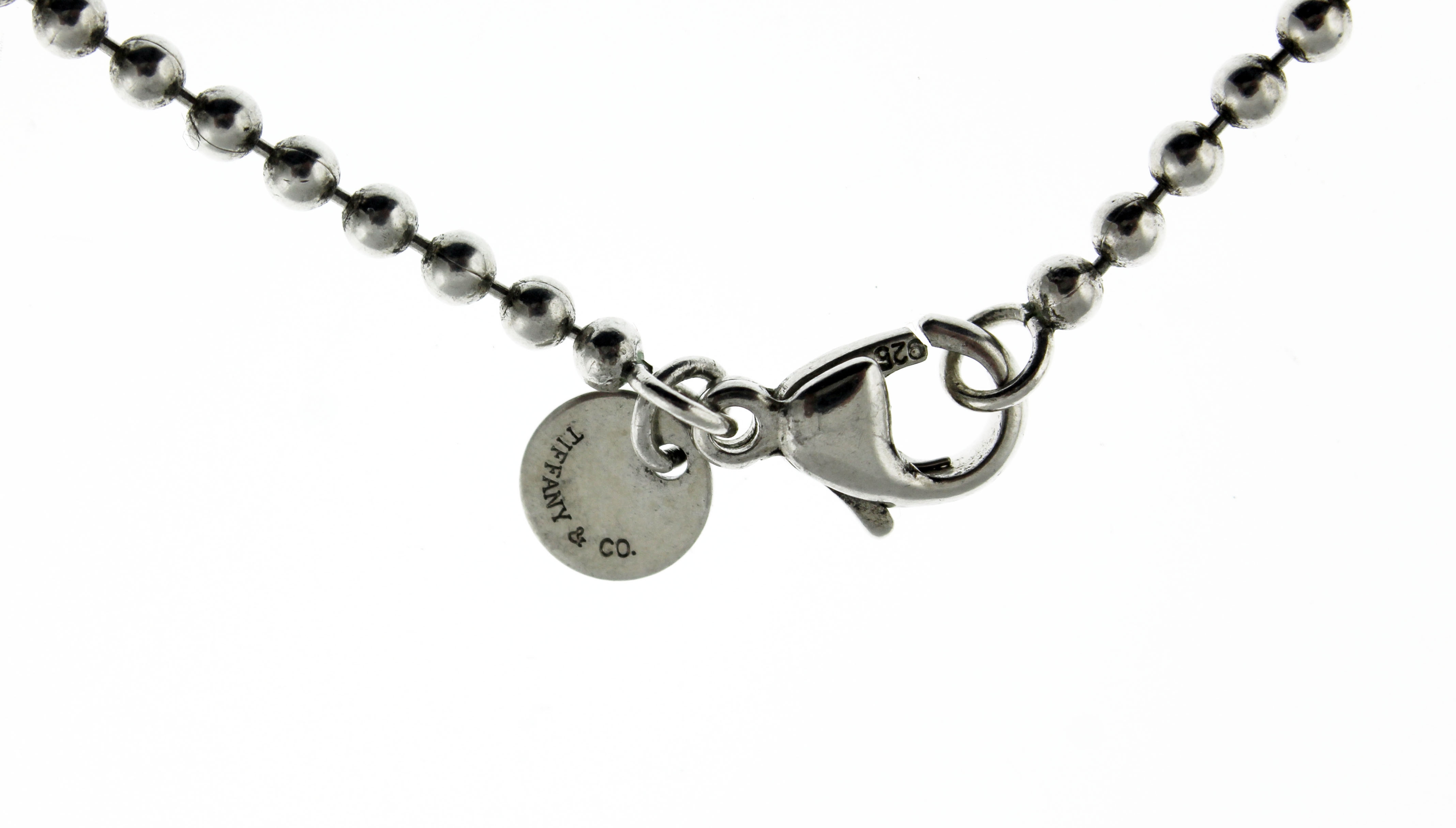 【Tiffany & Co.】Beaded Chain silver 海外限定 Auth. Tiffany & Co. Beaded Thick Chain 16