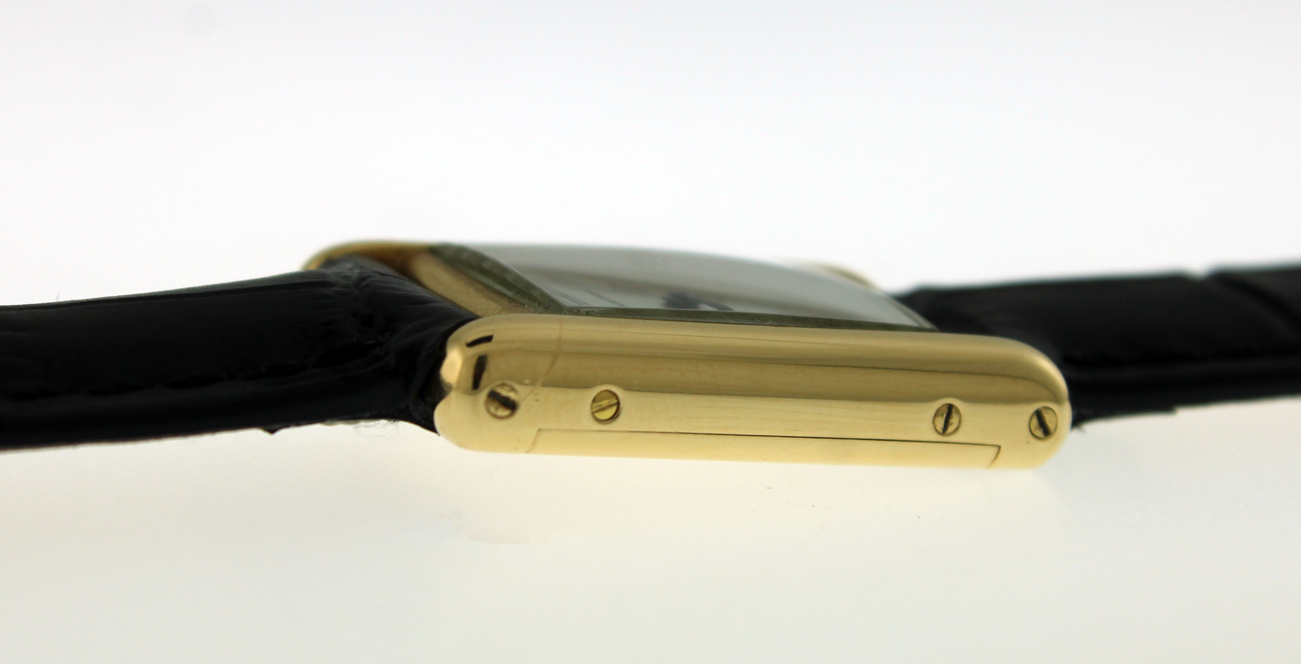 純金　切符形 Vintage Cartier 20.5mm x 28mm 18K Yellow Gold Mechanical
