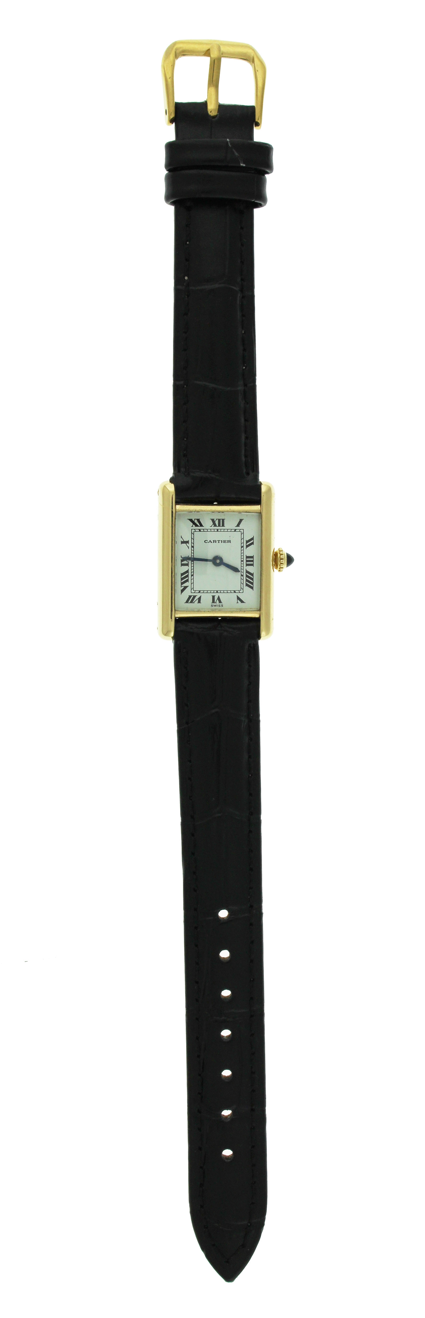 Cartier　VINTAGE Vintage Cartier 20.5mm x 28mm 18K Yellow Gold Mechanical