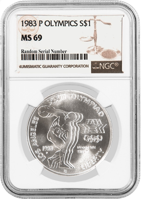 USA Label 1983-S PCGS MS69 Olympic Commemorative Dollar