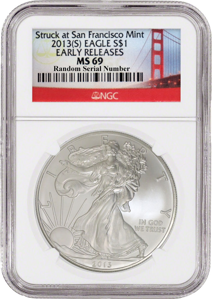 NGC MS69 Early Release $1 ASE 2013 American Silver Eagle
