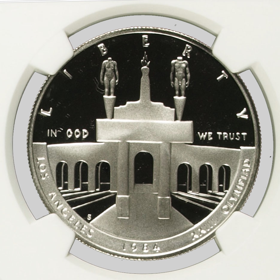 1984 S $1 Los Angeles Olympiad Commemorative Silver Dollar NGC PF69 UC