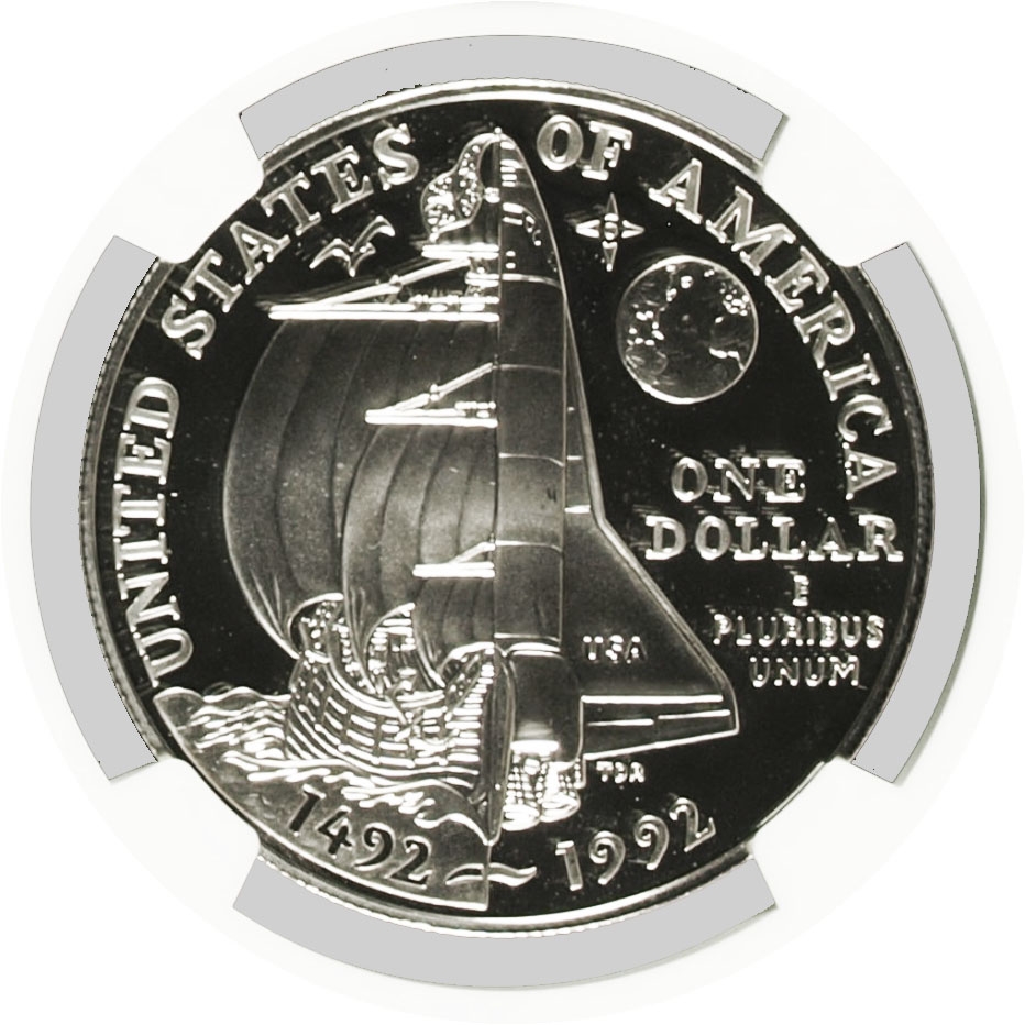 1992 P $1 Columbus Quincentenary Commemorative Silver Dollar NGC PF69 UC